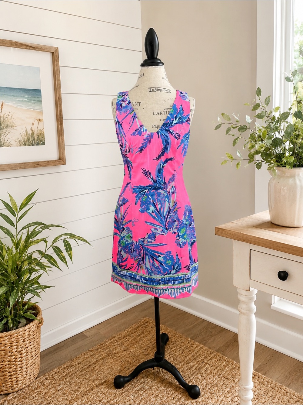 NWT Lilly Pulitzer Tandie Shift Dress Size 4 Tiki Pink Out on a Limb